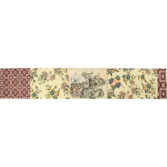 Bunnies Rabbit Field Day Table Runner 4 Seasons Indoor Outdoor Tan 13x72" NEW - Picture 6 of 6